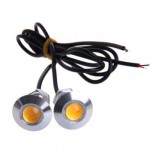 1 Pair DC 12V 23mm Eagle Eye LED Daytime Running Light-DRL Car Auto Lamp Yellow YAM -108,Imported From USA